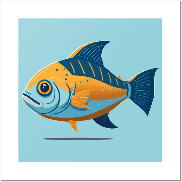 Cute Tuna Fish Wall Art by SpriteGuy95